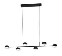 EGLO Clavellina Lámpara colgante LED, negra, 6 luces