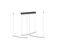 Eglo LED lámpara colgante sistema de cable Vileggi | iluminación comedor regulable, techo suspendida con Dip Switch, luz metal negro, foco cálida-fría, 3600 lúmenes
