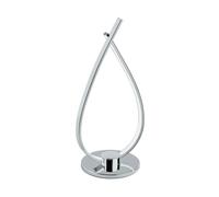 Eglo LED lámpara de mesa Roncade, lámpara de mesa con 1 luz, lámpara | de noche de aluminio y plástico, color cromo, con interruptor