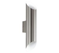 Eglo LED lámpara de pared de exterior Agolada, lámpara de exterior led de 2 focos, lámpara de pared de acero inoxidable, color acero inoxidable, blanco, IP44