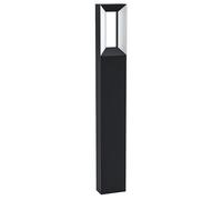 Riforano Sobremuro exterior (Color del marco: Negro, 6 x 11 x 77 cm, Con bombillas)