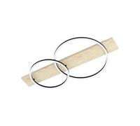 EGLO LED lámpara de techo Boyal, iluminación, de 2 luces de madera | metal e plástico, luz de salón en la naturaleza, negro e blanco, L 78 cm, certificado FSC