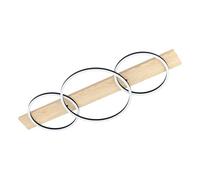 Eglo LED lámpara de techo Boyal, iluminación, de 3 luces de madera | metal e plástico, luz de salón en la naturaleza, negro e blanco, L 101 cm