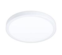 Eglo LED lámpara de techo Fueva 5, montaje en superficie, iluminación de metal en blanco y plástico superficie iluminada en blanco, diámetro 28,5 cm, IP44