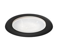 Eglo LED lámpara de techo Penjamo, iluminación de techo efecto cristal en metal y plástico, luz de salón en negro, blanco, lámpara de pasillo LED blanco cálido