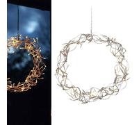 Eglo LED Luces Navidad Ventana Curly Plata Ø30cm Blanco Cálido 2600K