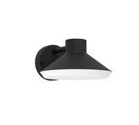 EGLO LED Ninnarella Lámpara para pared de exteriores, iluminación exterior, luz hacia abajo, de metal en negro y plástico blanco, aplique para exteriores, blanco cálido, IP44