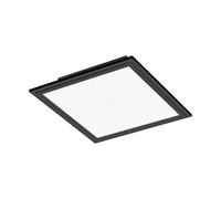 Eglo LED Panel Salobrena 1, lámpara de techo cuadrada, de plástico blanco | y metal negro, lámpara para oficina, pasillo y cocina, blanco neutro, 30 x 30 cm