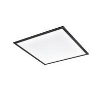 Eglo LED Panel Salobrena 1, lámpara de techo cuadrada, de plástico blanco | y metal negro, lámpara para oficina, pasillo y cocina, blanco neutro, 60 x 60 cm