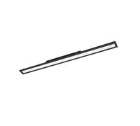 Eglo LED Panel Salobrena 1, lámpara de techo plana, 4700 lúmenes | para oficina y cocina, iluminación en aluminio negro, luz blanca neutra, 120 x 10 cm
