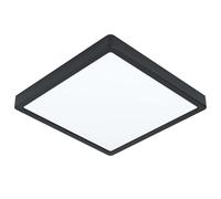 EGLO Plafón Fueva 5 IP44 negro 3.000 K 28x28cm