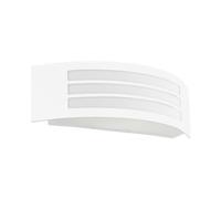 EGLO Leiros Lámpara de pared exterior, iluminación exterior para pared | de casa, aplique exterior rectangular de metal blanco con casquillo E27, IP44