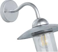 Eglo Leuchten EGLO 88489: Iluminación de pared para exteriores, metálica, con vidrio y acero, grado de protección IP44, ideal para entrada, garaje, jardín o terraza