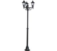 Eglo Leuchten EGLO LATERNA 4: Iluminación de suelo para exteriores, color negro, vidrio, IP44, e protección I, transparente