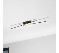 EGLO Panagria Plafón LED, negro con detalle de madera