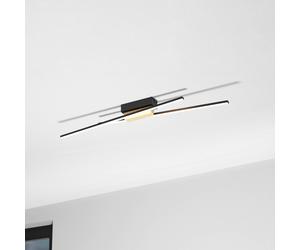 EGLO Panagria Plafón LED, negro con detalle de madera