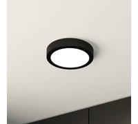EGLO Panel LED de superficie Fueva 5 IP20 830 negro Ø16cm