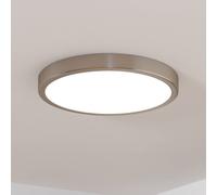 EGLO Panel LED de superficie Fueva 5 IP20 830 níquel Ø28,5cm