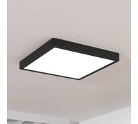 EGLO Panel LED de superficie Fueva5 IP20 830 negro 28,5x28,5cm