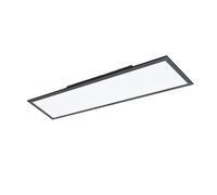 Eglo Panel LED Salobrena 1, lámpara de techo plana, 4700 lúmenes | para oficina y cocina, iluminación de aluminio negro, luz neutra, 120 x 30 cm