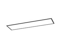 Eglo Panel LED Smart-Home connect.z Moradillo-Z 120x30 cm, ZigBee, mate | control por app y voz Alexa, luz cálida-fría, RGB, regulable, lámpara techo negra
