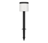 EGLO Pantete Lámpara solar led de pie, lámpara de exterior con estaca y sensor de movimiento, lámpara de pie solar para exteriores, plástico negro y blanco, blanco cálido, IP44, 65 cm
