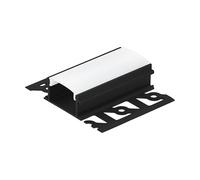 EGLO Perfil empotrado para tiras LED, accesorio de aluminio negro