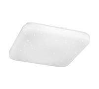 Eglo Pogliola Lámpara de techo LED, con efecto de vidrio e interruptor DIP, para cocina, fabricada en metal y plástico de color blanco, blanca cálida, neutra y fría y unas medidas de 33 × cm