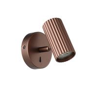 Eglo Portillo Lámpara de pared, para interior, iluminación para dormitorio con foco orientable, ideal como de lectura, fabricada en metal de color bronce y con casquillo GU10