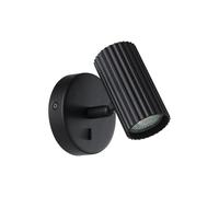 EGLO Foco de pared Portillo, negro, altura 11 cm, metal, GU10