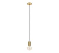 Eglo Pozueta 1 Lámpara colgante sobre mesa de comedor, casquillo E27 con cable, de latón, lámpara colgante con cable, Ø 6,5 cm
