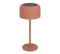 Eglo Roccanova Lámpara solar de mesa para exteriores, regulable en 3 niveles, para balcón y jardín, acero en rojo, blanco cálido, IP44