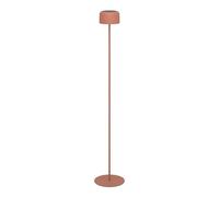 Eglo Roccanova Lámpara solar de pie, con batería, para interior y exterior, lámpara de salón, regulable en 3 niveles, de acero rojo, blanco cálido, IP44
