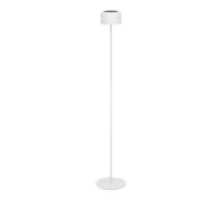 Eglo Roccanova Lámpara solar de pie, con batería, para interior y exterior, lámpara de salón, regulable en 3 niveles, de acero blanco, blanco cálido, IP44