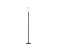 Eglo Scordiano Lámpara solar de pie, con batería, con interruptor de cadena, inalámbrica para interior y exterior, acero negro, plástico blanco, blanco cálido frío, IP44