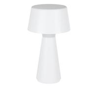 Eglo Scorrano Lámpara de mesita de noche LED para exteriores, con batería, atenuable, para exteriores, inalámbrica, recargable mediante USB, plástico en blanco, blanco cálido y frío, IP44