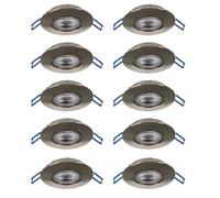 Eglo Set 10 focos LED empotrables Cedrez, Ø 9 cm, spots