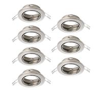 Eglo Set 7 focos empotrables Agulo, luz de techo orientable