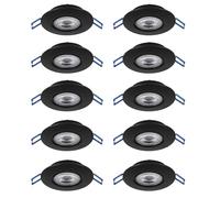 Eglo set de 10 focos LED empotrables Cedrez, Ø 9 cm, spots
