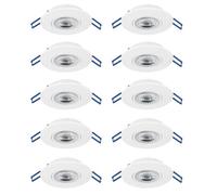Eglo Set de 10 focos LED empotrables Cedrez, Ø 9 cm, spots