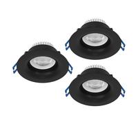 Eglo Set de 3 focos empotrables Salabate, Ø 8,8 cm, spots de techo