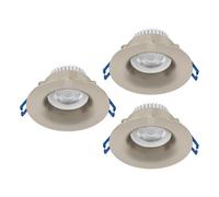 Eglo Set de 3 focos empotrables Salabate, Ø 8,8 cm, spots de techo