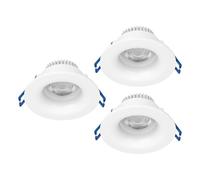Eglo set de 3 focos empotrables Salabate, Ø 8,8 cm, spots de techo