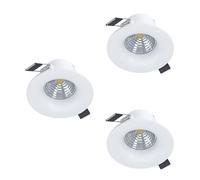 Eglo set de 3 focos empotrables Saliceto, spots de techo regulables