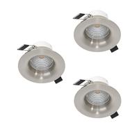 Eglo Set de 3 focos empotrables Saliceto, spots de techo regulables