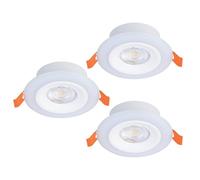 Eglo Set de 3 focos LED empotrables Calonge RGB, spot de techo plano