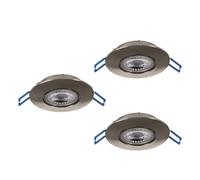 Eglo Set de 3 focos LED empotrables Cedrez, Ø 9 cm, spots