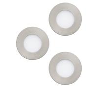 Eglo Set de 3 focos LED empotrables Fueva 1, Ø 8,5 cm, metal y plástico