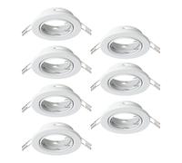 Eglo Set de 7 focos empotrables Agulo, luces de techo giratorias