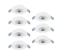 Eglo set de 7 focos LED empotrables Cedrez, Ø 9 cm, spots